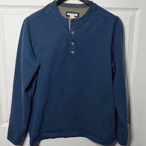 Carbon 2 Cobalt Sweater Mens M Blue Pullover Henley Outdoor Casual Preppy Cotton